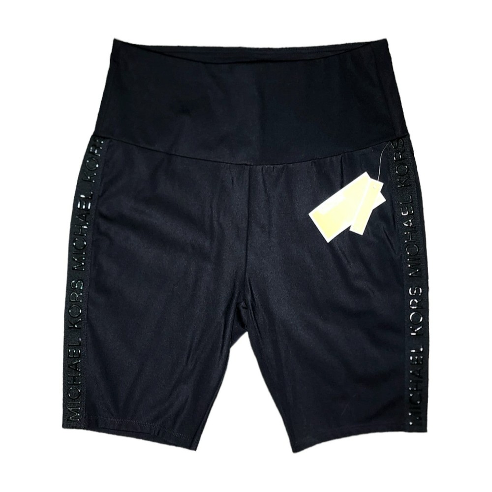 Michael Kors logo tape biker shorts